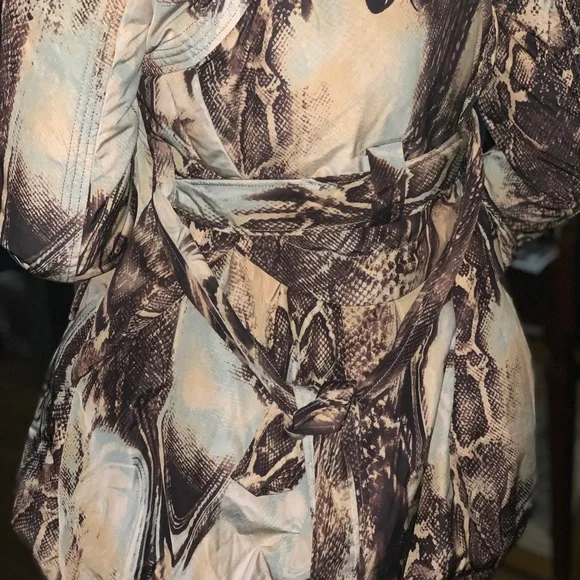 Moon River, Abstract Print Down Filled Puffer Coat, Sz 40 (US 4/6), EUC - Picture 8 of 15